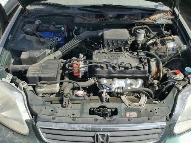 2HGEJ6614YH509698 - 2000 HONDA CIVIC BASE GREEN photo 7