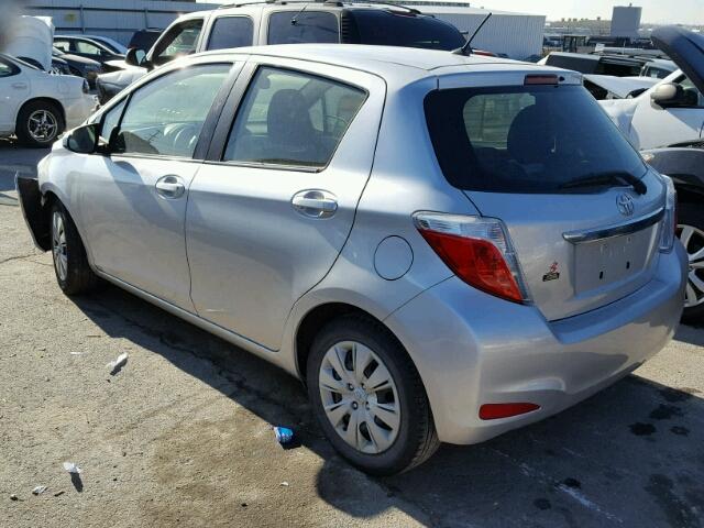 JTDKTUD39CD531741 - 2012 TOYOTA YARIS SILVER photo 3