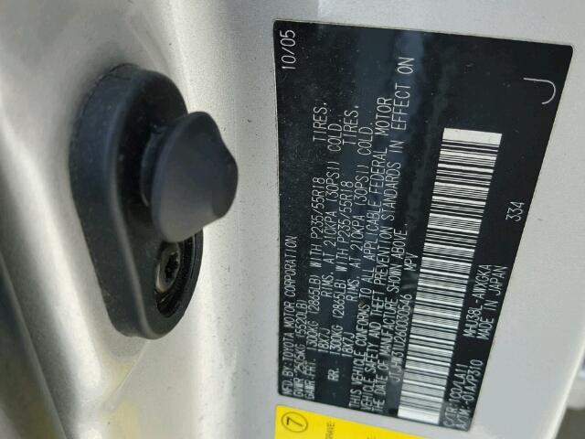 JTJHW31U260030546 - 2006 LEXUS RX 400 SILVER photo 10