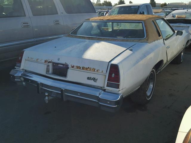 1H57L6Z439129 - 1976 CHEVROLET MONTECARLO CREAM photo 4