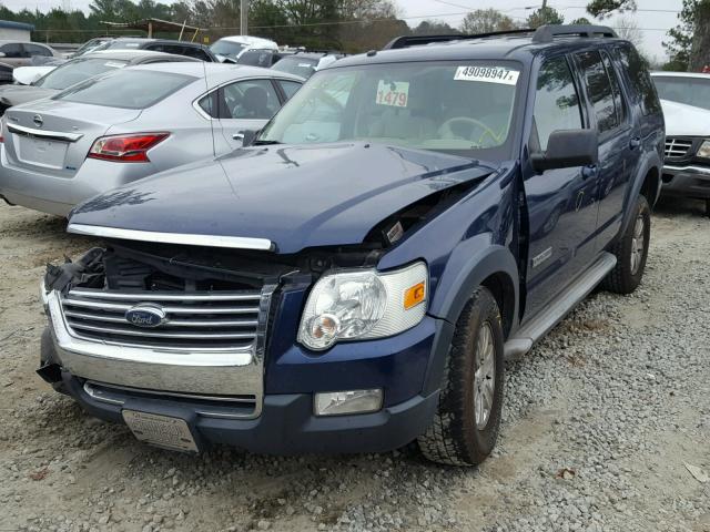 1FMEU63E77UA95580 - 2007 FORD EXPLORER X BLUE photo 2