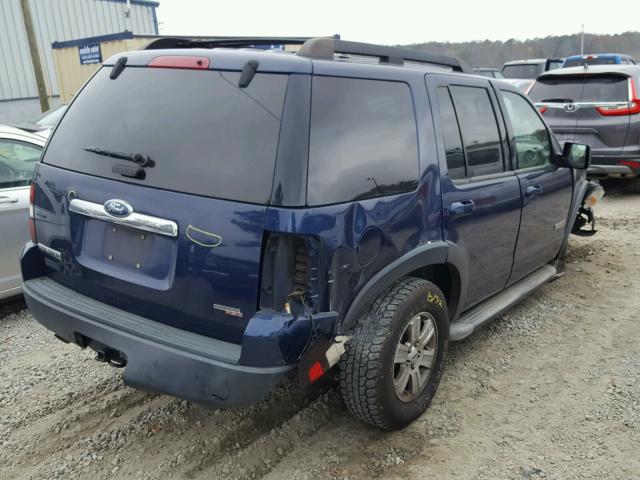 1FMEU63E77UA95580 - 2007 FORD EXPLORER X BLUE photo 4