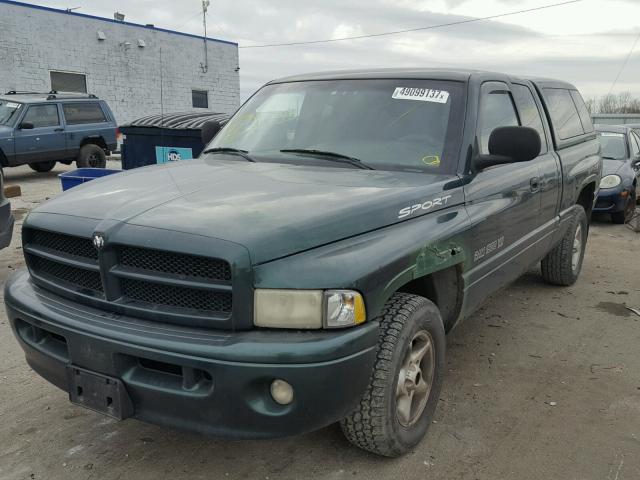 3B7HC13Y81G209615 - 2001 DODGE RAM 1500 GREEN photo 2