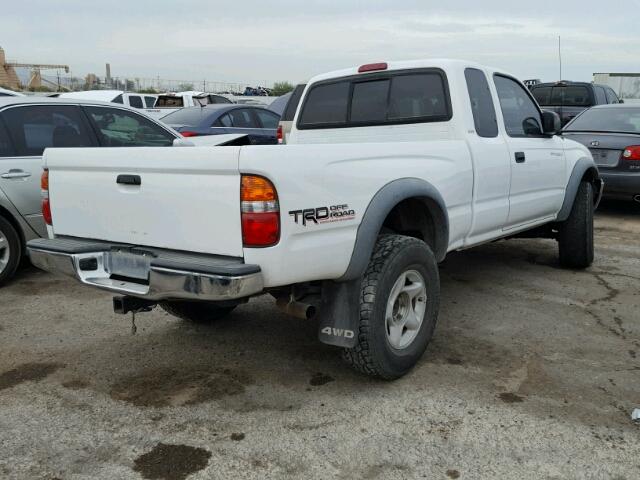 5TEWN72N72Z056646 - 2002 TOYOTA TACOMA XTR WHITE photo 4