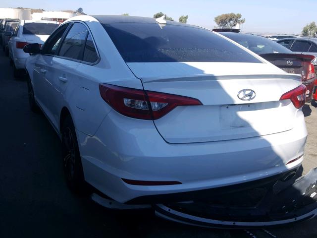 5NPE24AA3FH183548 - 2015 HYUNDAI SONATA ECO WHITE photo 3