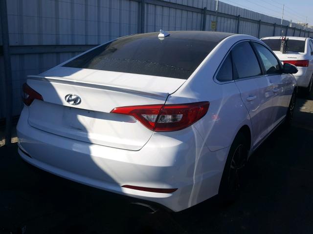 5NPE24AA3FH183548 - 2015 HYUNDAI SONATA ECO WHITE photo 4