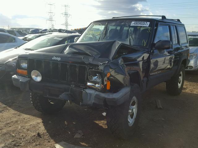 1J4FF68S4XL650986 - 1999 JEEP CHEROKEE S BLACK photo 2