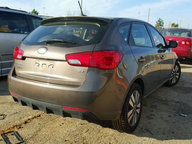 KNAFU5A29D5728420 - 2013 KIA FORTE EX BROWN photo 4