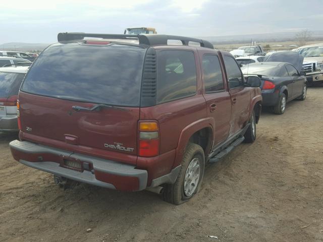 1GNEK13Z93R296708 - 2003 CHEVROLET TAHOE K150 MAROON photo 4