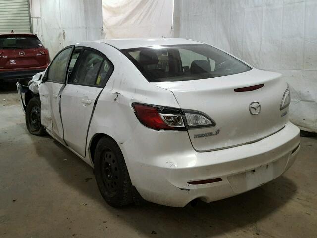 JM1BL1V89C1645538 - 2012 MAZDA 3 I WHITE photo 3