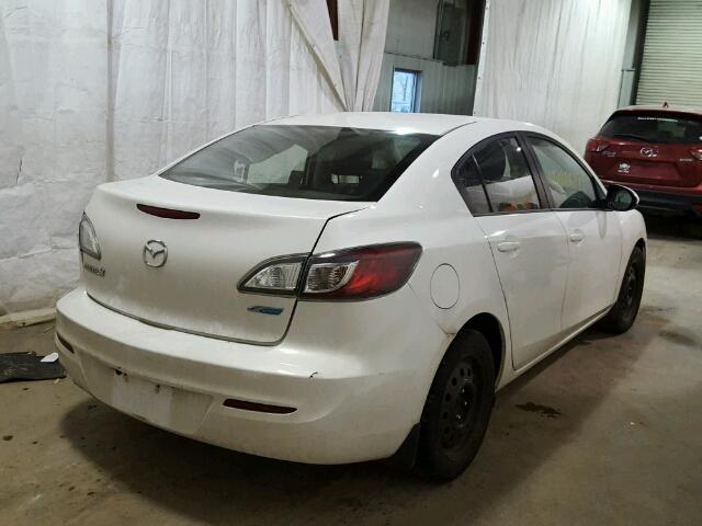 JM1BL1V89C1645538 - 2012 MAZDA 3 I WHITE photo 4