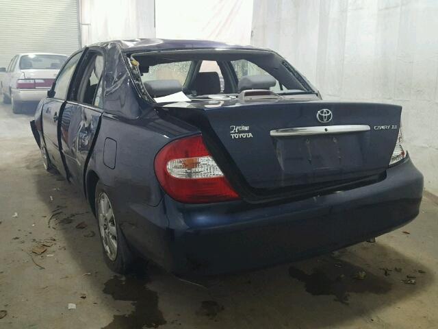 JTDBE30K230202873 - 2003 TOYOTA CAMRY LE 蓝色 照片 3