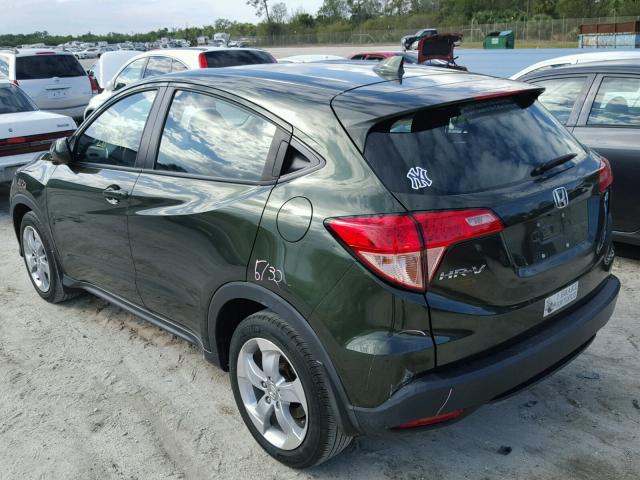 3CZRU5H37GM727614 - 2016 HONDA HR-V LX GREEN photo 3