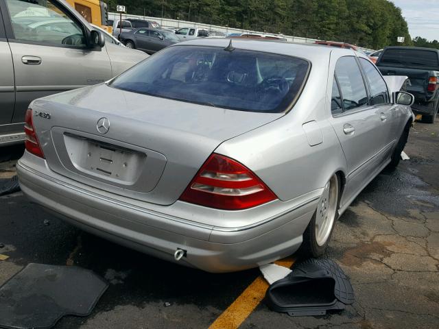 WDBNG70J72A230388 - 2002 MERCEDES-BENZ S 430 SILVER photo 4