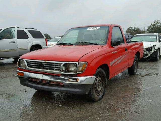 4TANL42N3TZ093735 - 1996 TOYOTA TACOMA RED photo 2