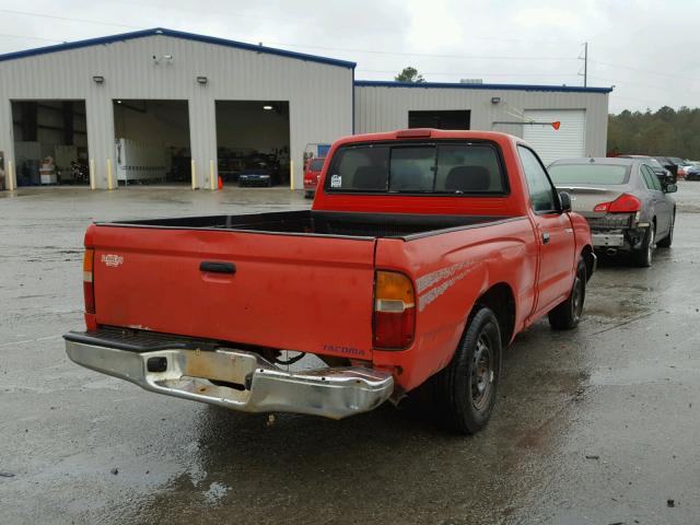 4TANL42N3TZ093735 - 1996 TOYOTA TACOMA RED photo 4