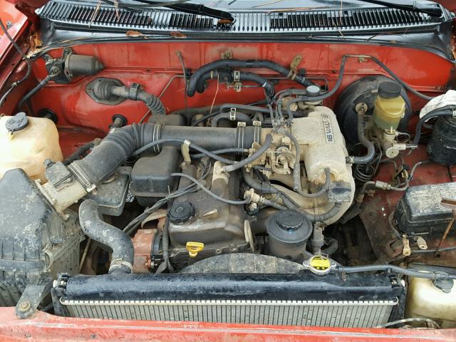 4TANL42N3TZ093735 - 1996 TOYOTA TACOMA RED photo 7