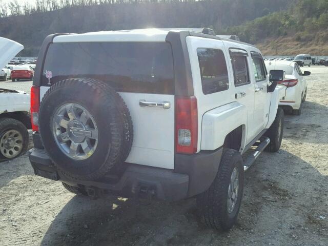 5GTDN13E778241879 - 2007 HUMMER H3 WHITE photo 4