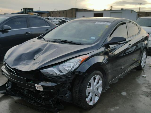 5NPDH4AE6DH247611 - 2013 HYUNDAI ELANTRA GL BLACK photo 2