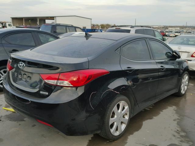 5NPDH4AE6DH247611 - 2013 HYUNDAI ELANTRA GL BLACK photo 4