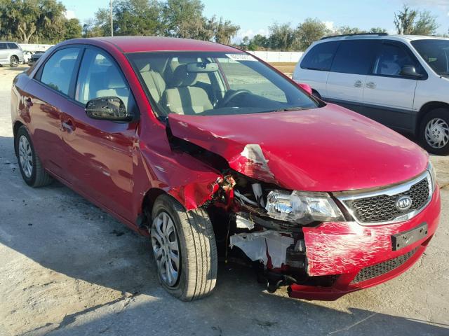 KNAFU4A27D5704238 - 2013 KIA FORTE EX RED photo 1