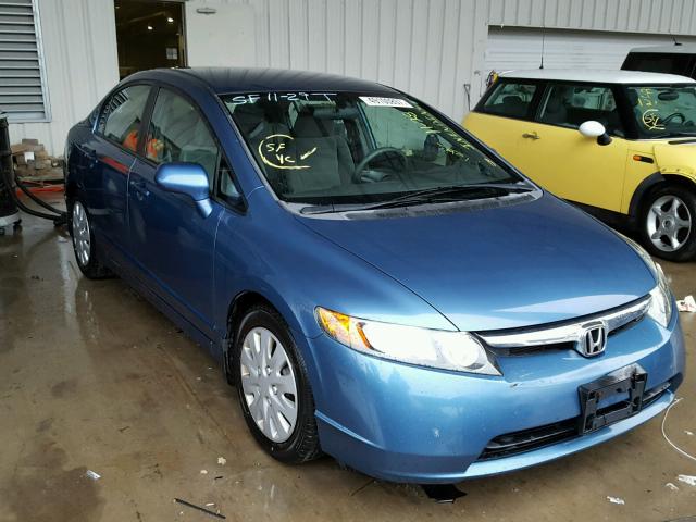 1HGFA16558L004007 - 2008 HONDA CIVIC LX BLUE photo 1