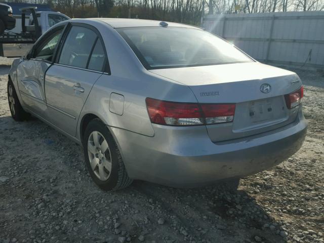 5NPET46C68H401878 - 2008 HYUNDAI SONATA GLS SILVER photo 3