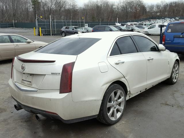 1G6AH5RX4D0138434 - 2013 CADILLAC ATS LUXURY WHITE photo 4