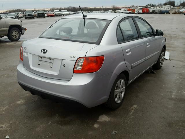 KNADH4A39B6735356 - 2011 KIA RIO BASE SILVER photo 4