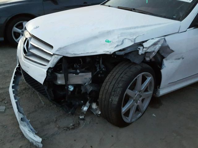 WDDGF4HBXDA803317 - 2013 MERCEDES-BENZ C 250 WHITE photo 9