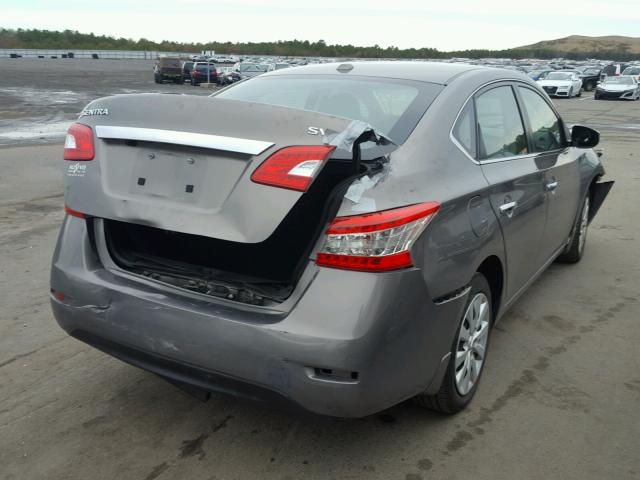 3N1AB7AP1FL694005 - 2015 NISSAN SENTRA S GRAY photo 4