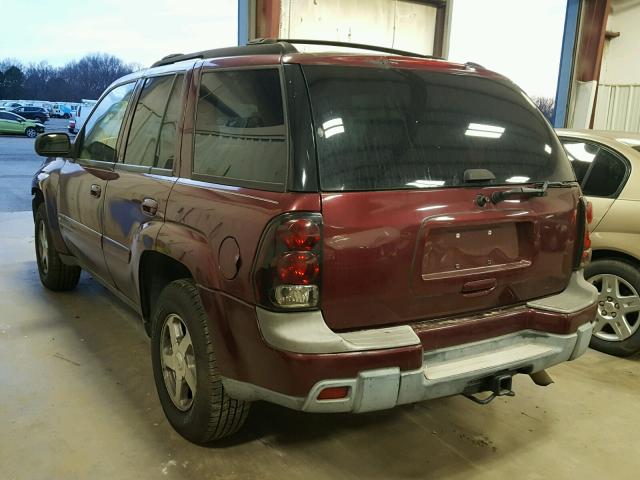 1GNDS13S042349949 - 2004 CHEVROLET TRAILBLAZE MAROON photo 3