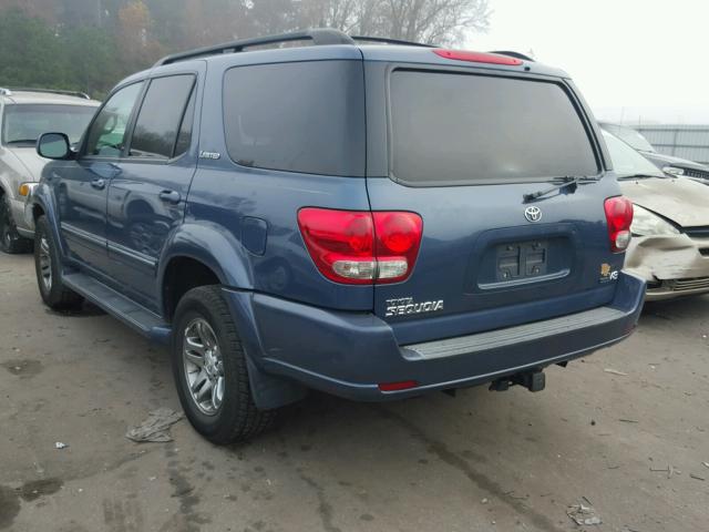 5TDZT38A57S293205 - 2007 TOYOTA SEQUOIA LI GREEN photo 3