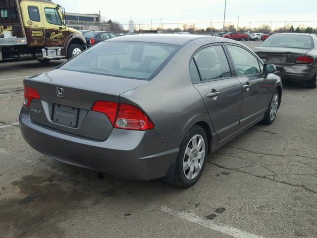 2HGFA16568H515626 - 2008 HONDA CIVIC LX GRAY photo 4