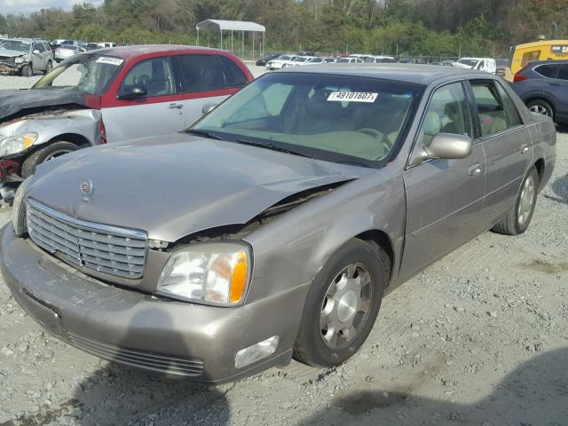 1G6KD54Y11U266084 - 2001 CADILLAC DEVILLE TAN photo 2