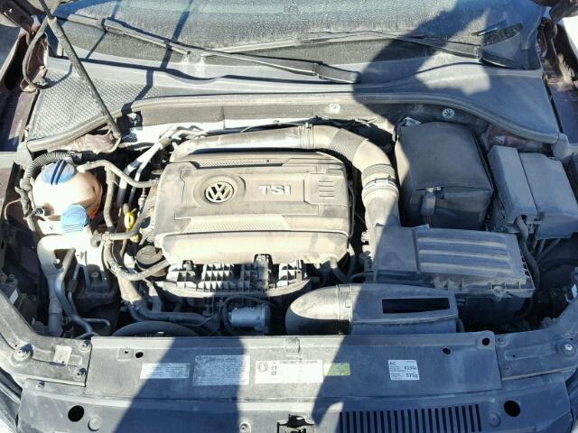 1VWBS7A35EC040503 - 2014 VOLKSWAGEN PASSAT SE MAROON photo 7