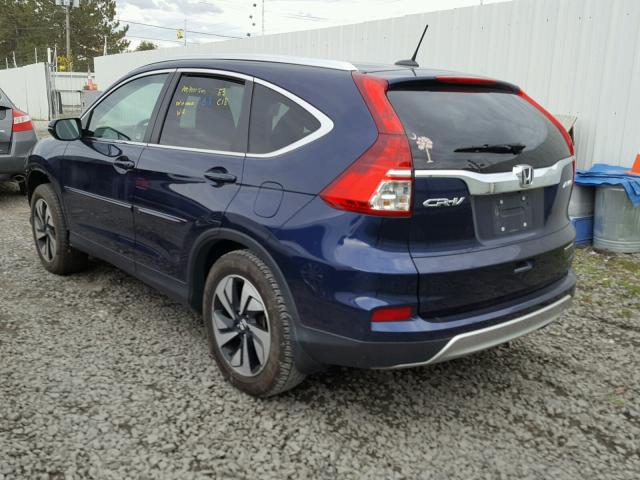 5J6RM4H97GL037796 - 2016 HONDA CR-V TOURI BLUE photo 3