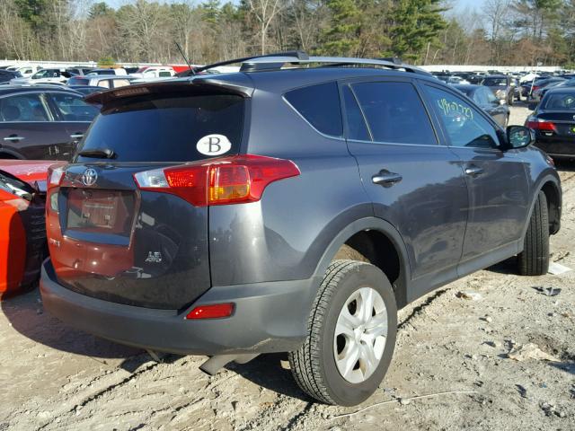 2T3BFREVXDW039969 - 2013 TOYOTA RAV4 LE GRAY photo 4