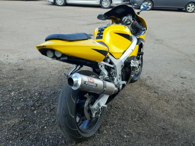 JS1GN7BA512107334 - 2001 SUZUKI GSX-R600 YELLOW photo 4