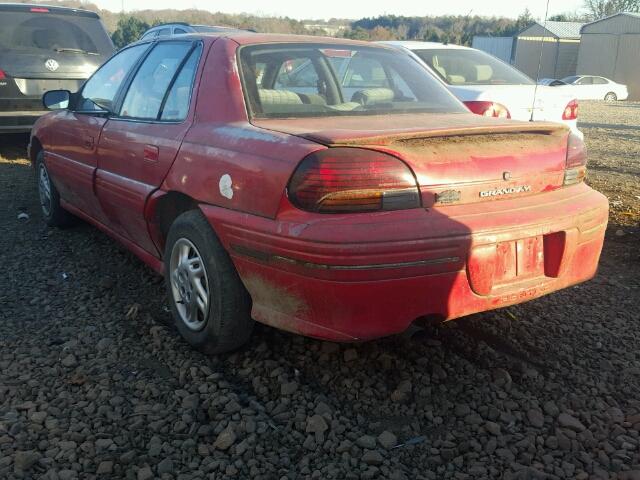 1G2NE52T4TC850975 - 1996 PONTIAC GRAND AM S RED photo 3