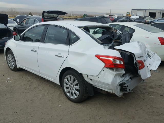 3N1AB7AP1GY243239 - 2016 NISSAN SENTRA S WHITE photo 3