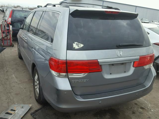 5FNRL38779B054511 - 2009 HONDA ODYSSEY EX BLUE photo 3