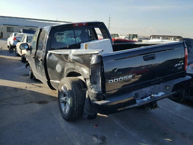 1D7HU18N72J184269 - 2002 DODGE RAM 1500 BLACK photo 3