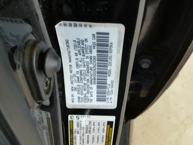 1NXBR32E26Z623089 - 2006 TOYOTA COROLLA CE BLACK photo 10