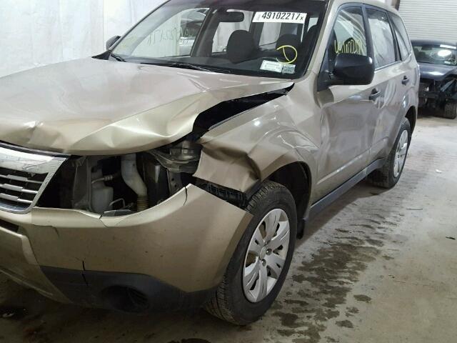 JF2SH616X9H791807 - 2009 SUBARU FORESTER 2 GOLD photo 9