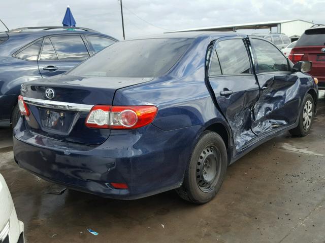 5YFBU4EE5DP164252 - 2013 TOYOTA COROLLA BA BLUE photo 4