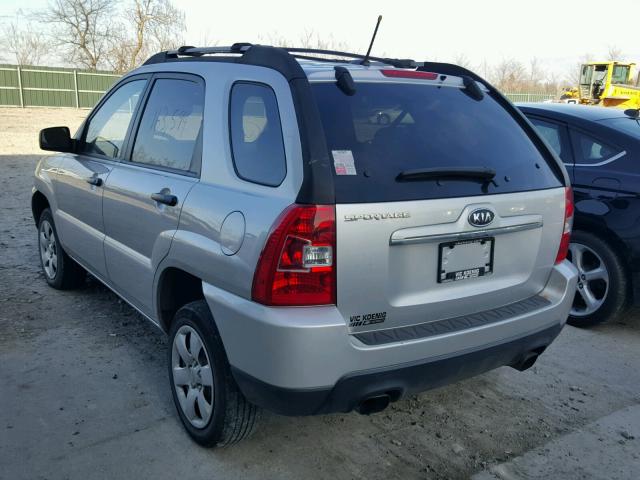 KNDKG3A47A7722811 - 2010 KIA SPORTAGE L SILVER photo 3