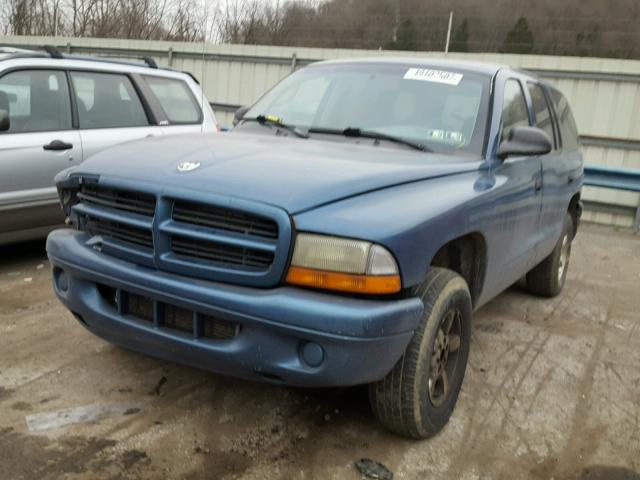 1B4HS38N12F175577 - 2002 DODGE DURANGO SP BLUE photo 2