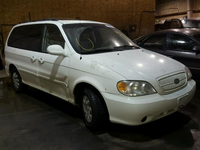 KNDUP132756711697 - 2005 KIA SEDONA EX WHITE photo 1