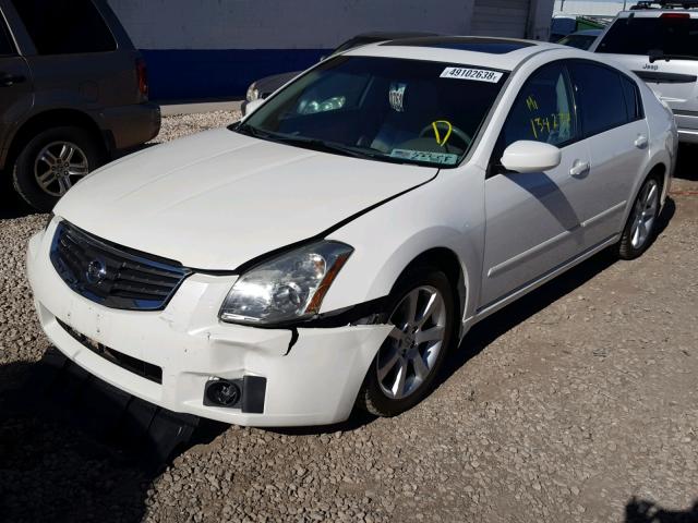 1N4BA41E17C807228 - 2007 NISSAN MAXIMA SE WHITE photo 2